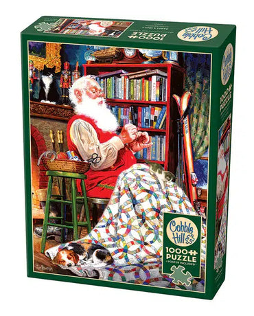 1000PC Santa's Quilt Puzzle Cobble Hill image 0