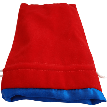 MDG Large Dice Bag Red Velvet w/ Blue Satin image 0