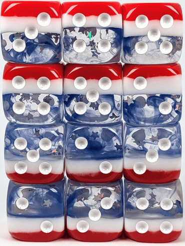 Roll 4 Initiative Stars and Stripes 12D6 Dice image 0