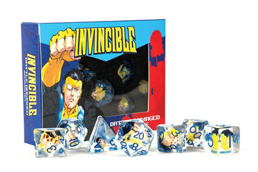 Invincible Battle Damaged 7PC Dice Set image 0