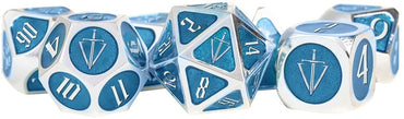 Tales Of The Valiant Metal Dice Set Silver/Blue image 0