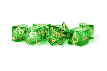 Aegis of Hope Liquid Core Sharp Edge Resin 7 Piece Dice Set image 0