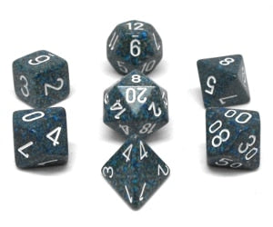CHX25316 Sea Speckled Polyhedral Dice image 0