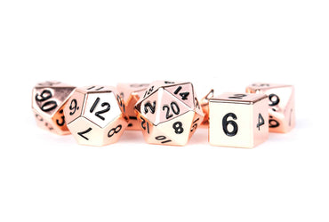 MDG Copper w/ Black Metal Dice 7pc Set image 0