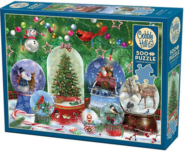 500PC Snow Globes Puzzle Cobble Hill image 0