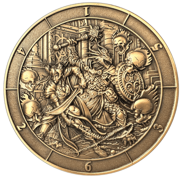 D6 Battle Scene Dice Coin image 0