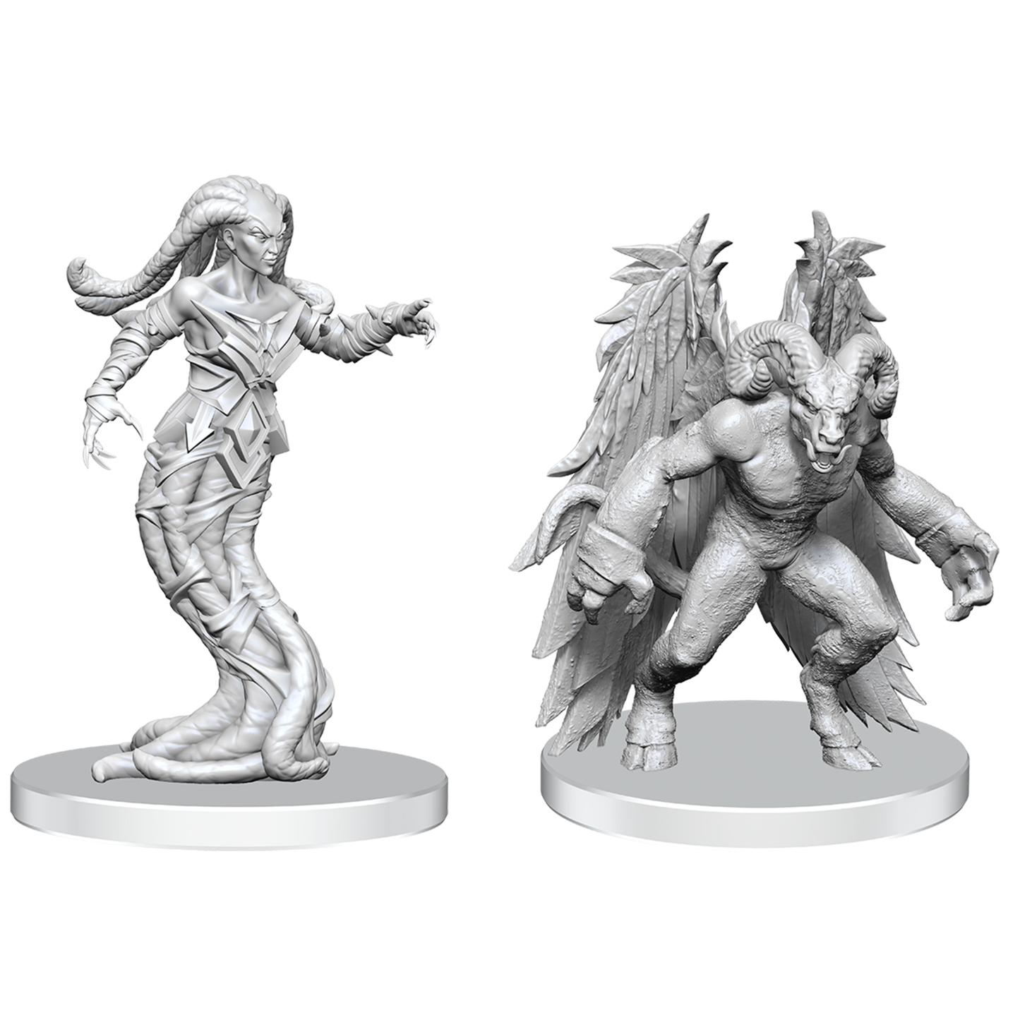 Pathfinder Battles Gylou(Handmaiden Devil) & Ferrugon (Rust Devil) Wave 27 Unpainted Miniature