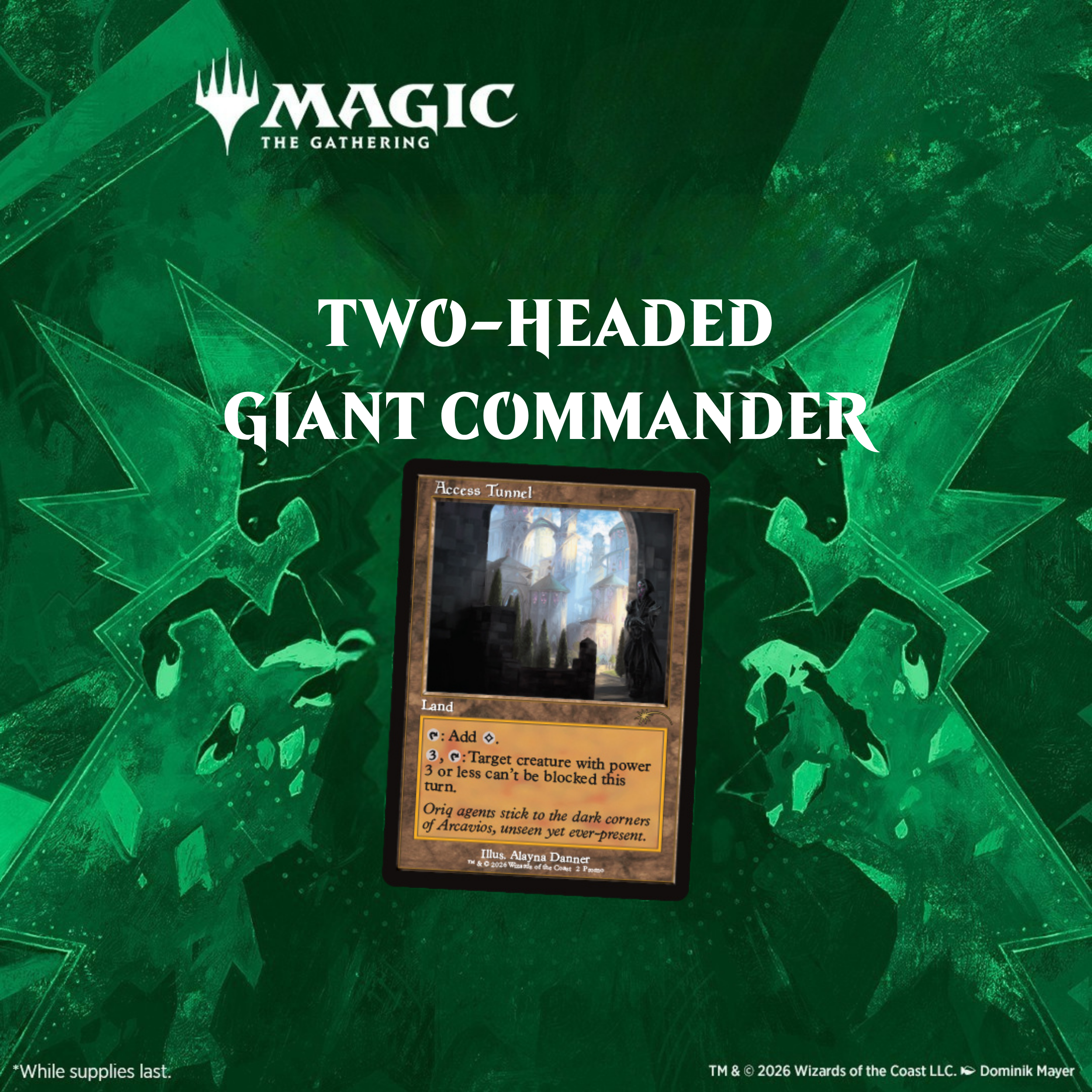 Two-Headed Giant Commander Night June 13 @7pm