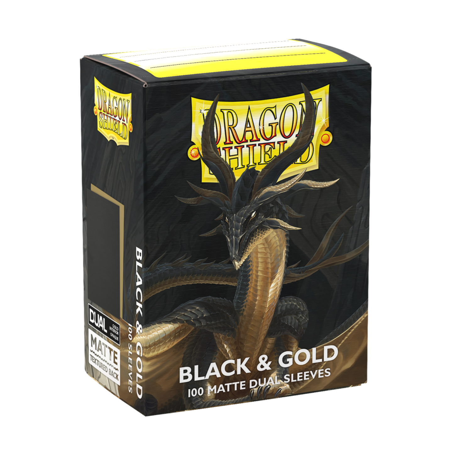 Dragon Shield Black and Gold Dual Matte 100 Sleeves