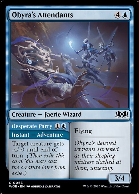 Obyra's Attendants // Desperate Parry (63) [Wilds of Eldraine]