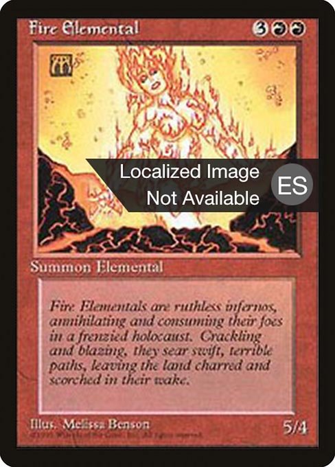 Fire Elemental (191) [Fourth Edition Foreign Black Border]