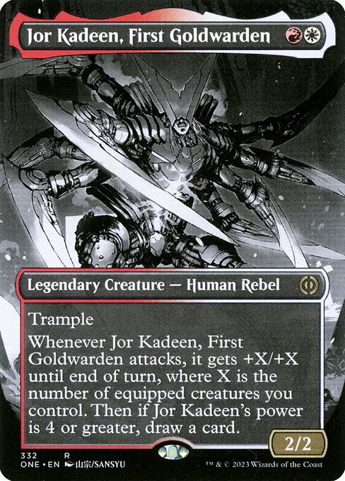 Jor Kadeen, First Goldwarden (332) [Phyrexia: All Will Be One] [Showcase, Borderless]