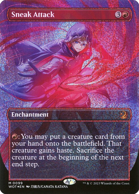 Sneak Attack (99) [Wilds of Eldraine: Enchanting Tales] [Borderless]