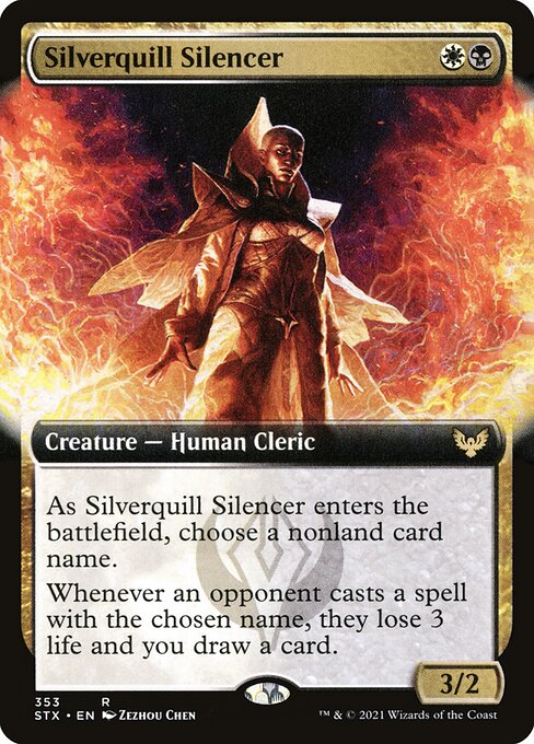 Silverquill Silencer (353) [Strixhaven: School of Mages] [Extended Art]
