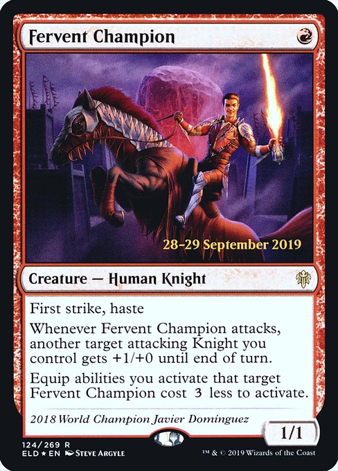 Fervent Champion (124s) [Throne of Eldraine Promos]