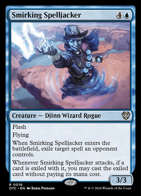 Smirking Spelljacker (16) [Outlaws of Thunder Junction Commander]