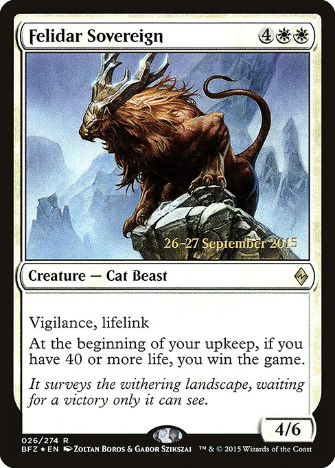 Felidar Sovereign (26s) [Battle for Zendikar Promos]