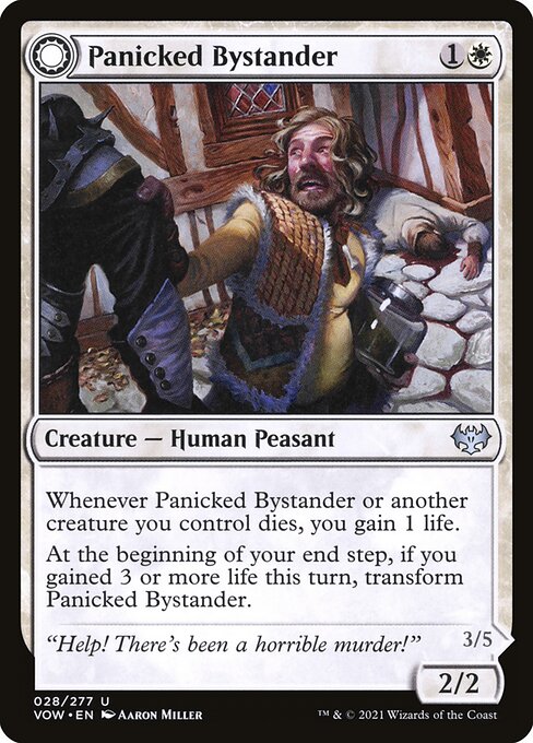 Panicked Bystander // Cackling Culprit (28) [Innistrad: Crimson Vow]