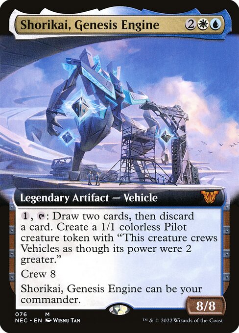 Shorikai, Genesis Engine (76) [Neon Dynasty Commander] [Extended Art]