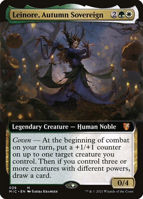 Leinore, Autumn Sovereign (39) [Midnight Hunt Commander] [Extended Art]