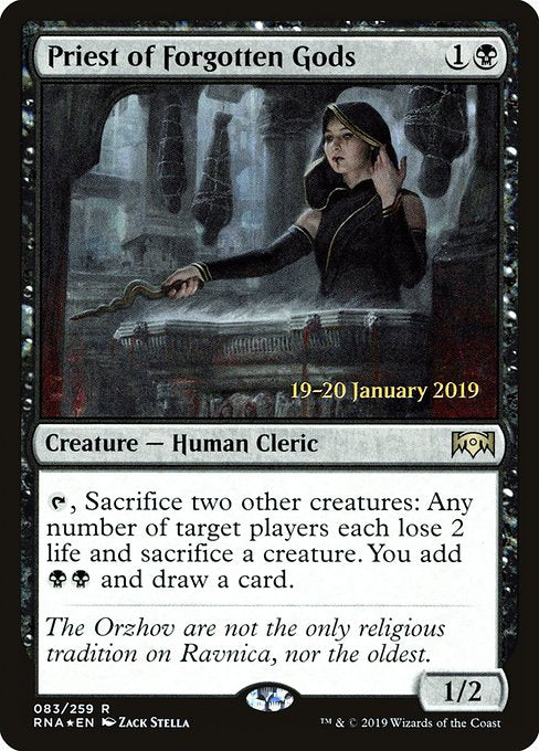 Priest of Forgotten Gods (83s) [Ravnica Allegiance Promos]