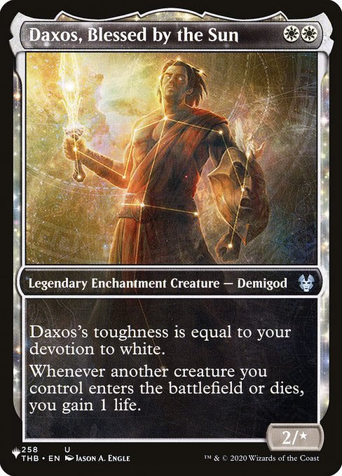 Daxos, Blessed by the Sun (THB-258) [The List] [Showcase]