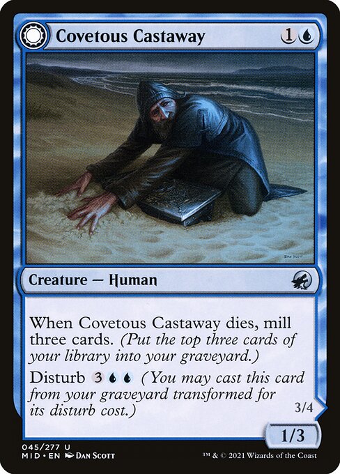 Covetous Castaway // Ghostly Castigator (45) [Innistrad: Midnight Hunt]