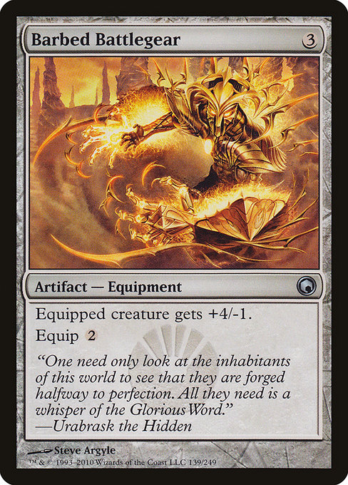 Barbed Battlegear (139) [Scars of Mirrodin]