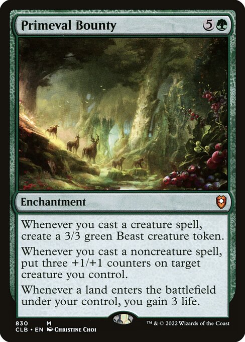 Primeval Bounty (830) [Commander Legends: Battle for Baldur's Gate]