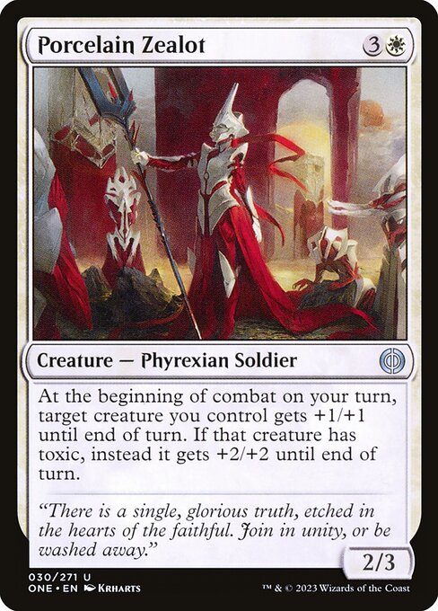 Porcelain Zealot (30) [Phyrexia: All Will Be One]