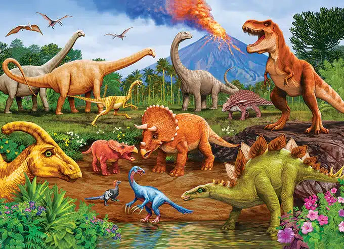 Triceratops &amp; Friends 35 Piece Tray Puzzle Cobble Hill image 0