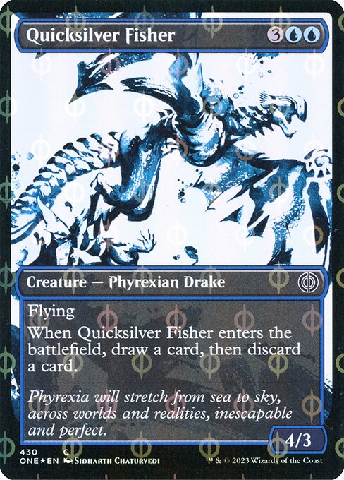 Quicksilver Fisher (430) [Phyrexia: All Will Be One] [Showcase]