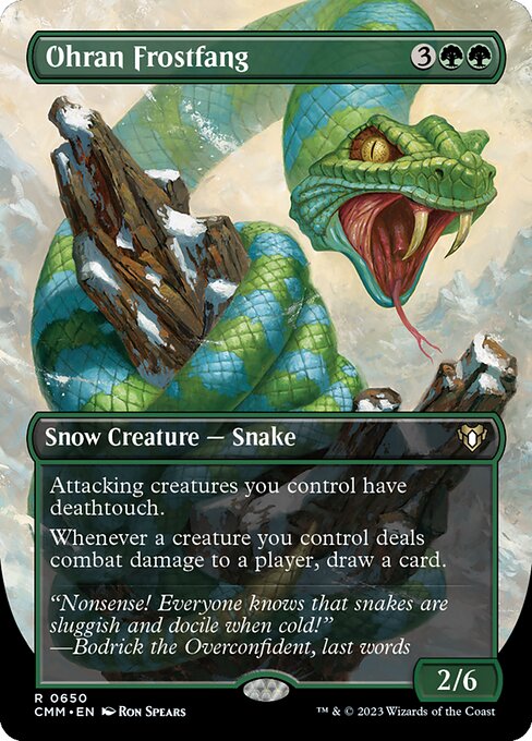 Ohran Frostfang (650) [Commander Masters] [Borderless]