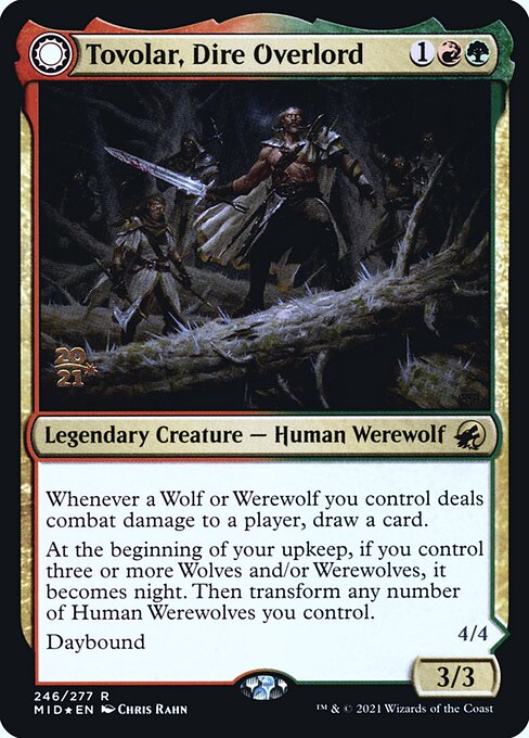 Tovolar, Dire Overlord // Tovolar, the Midnight Scourge (246s) [Innistrad: Midnight Hunt Promos]