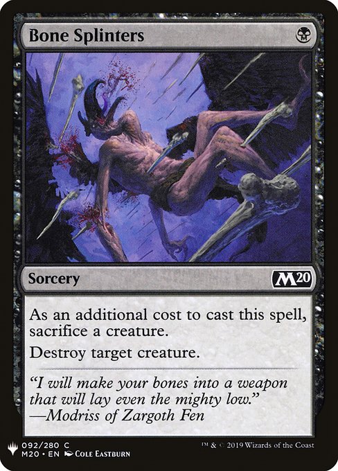 Bone Splinters (M20-92) [The List]