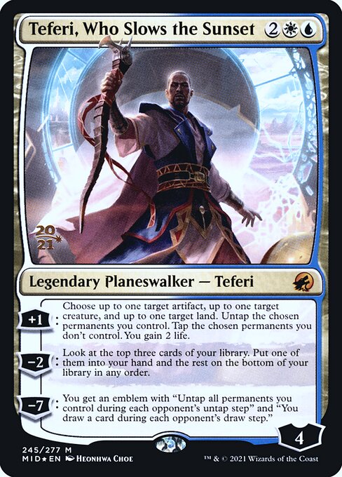 Teferi, Who Slows the Sunset (245s) [Innistrad: Midnight Hunt Promos]