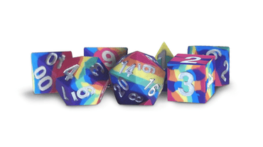 MDG Rainbow Silicone Dice 7 Piece Set image 0