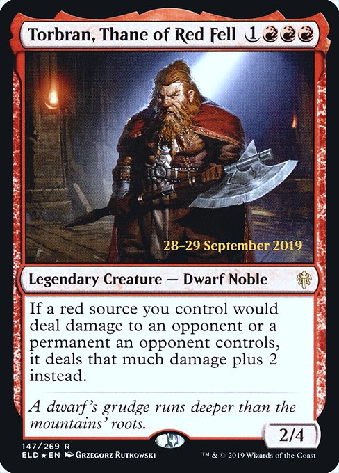 Torbran, Thane of Red Fell (147s) [Throne of Eldraine Promos]