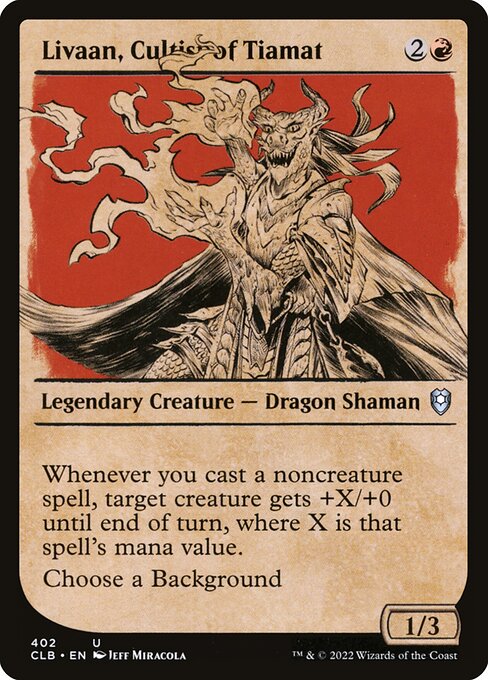Livaan, Cultist of Tiamat (402) [Commander Legends: Battle for Baldur's Gate] [Showcase]