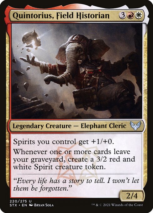 Quintorius, Field Historian (220) [Strixhaven: School of Mages]