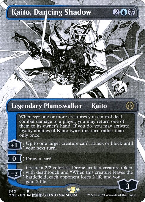 Kaito, Dancing Shadow (340) [Phyrexia: All Will Be One] [Showcase, Borderless]