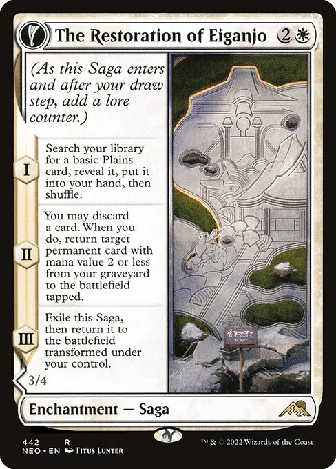 The Restoration of Eiganjo // Architect of Restoration (442) [Kamigawa: Neon Dynasty] [Extended Art]