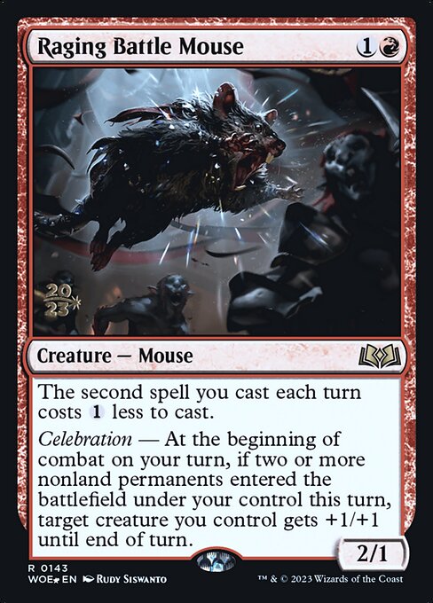 Raging Battle Mouse (143s) [Wilds of Eldraine Promos]