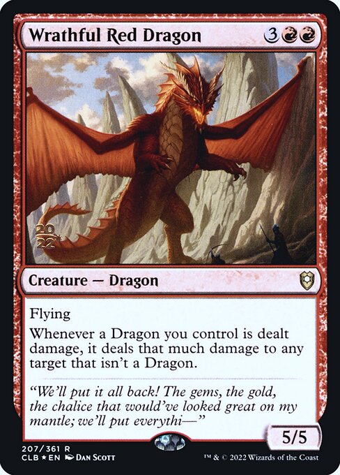 Wrathful Red Dragon (207s) [Battle for Baldur's Gate Promos]