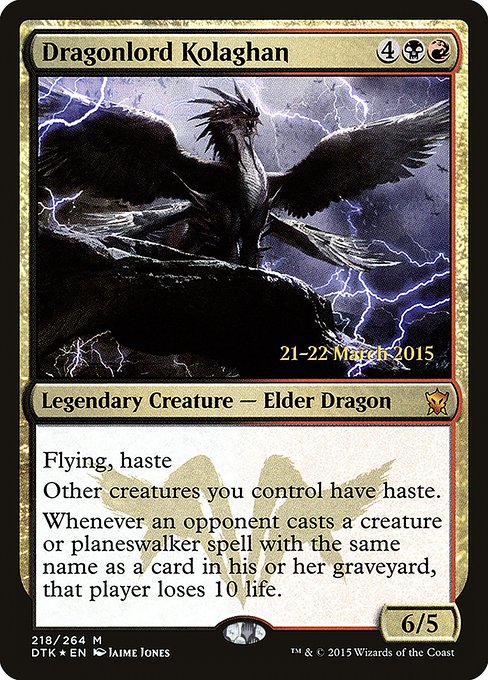 Dragonlord Kolaghan (218s) [Dragons of Tarkir Promos]