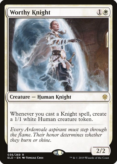 Worthy Knight (36p) [Throne of Eldraine Promos]