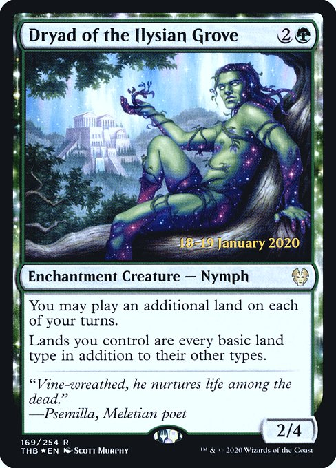 Dryad of the Ilysian Grove (169s) [Theros Beyond Death Promos]