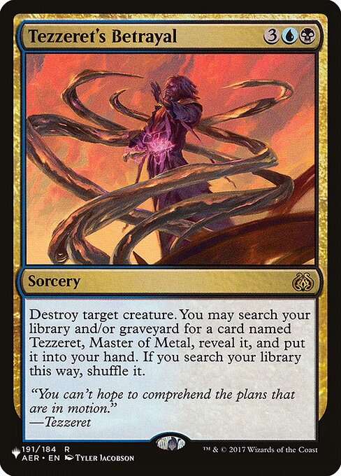 Tezzeret's Betrayal (AER-191) [The List]