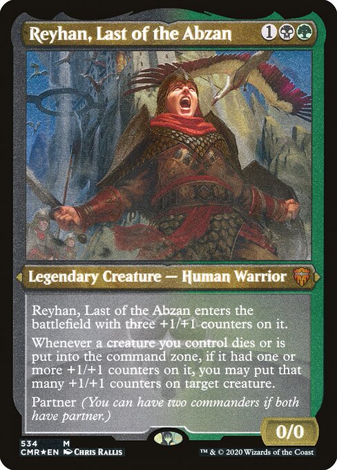 Reyhan, Last of the Abzan (534) [Commander Legends] [Etched]