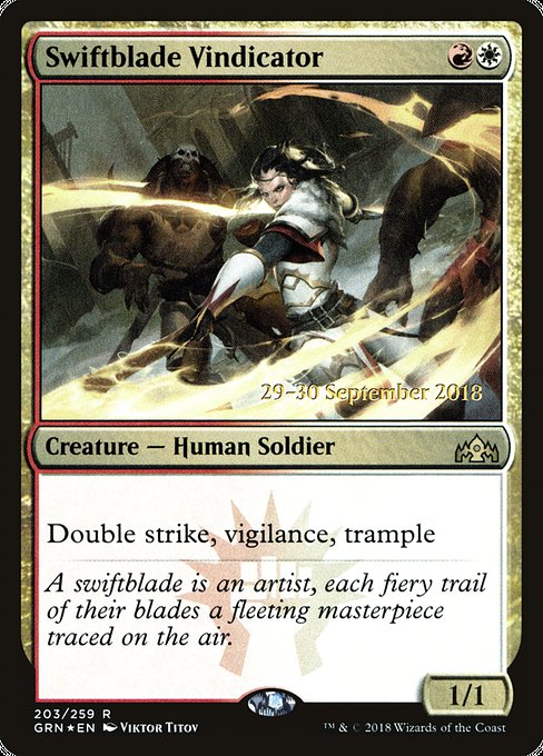 Swiftblade Vindicator (203s) [Guilds of Ravnica Promos]